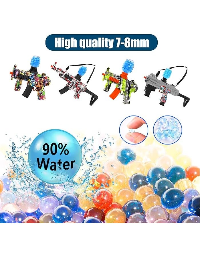 Gel Balls Blaster Ammo 7-8mm(6 Pack,180000 Pcs), Gel Water Blaster Refill Ammo for Splat Gun, Gel Bullets for Splat Ball Blaster, Made of Non-Toxic Eco Friendly Material