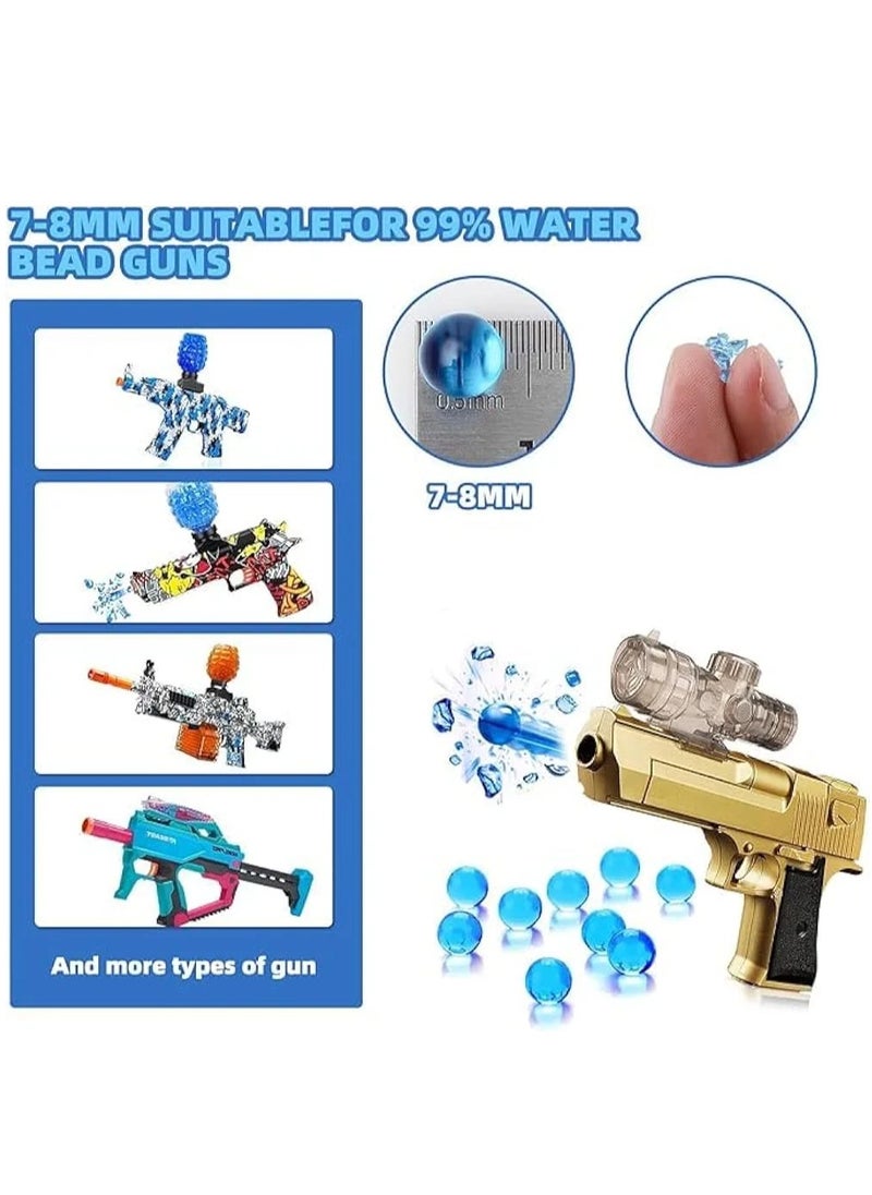 Water Gel Beads, 4Pack 7-8mm 130,000 Pieces Gel Water Blaster Balls Refill for Vases Filler for Wedding Home Decor