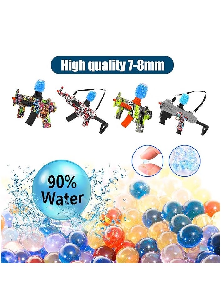 Water Gel Beads, 4Pack 7-8mm 130,000 Pieces Gel Water Blaster Balls Refill for Vases Filler for Wedding Home Decor