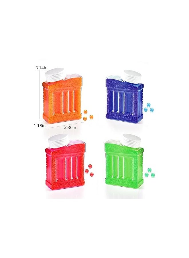Water Gel Beads, 4Pack 7-8mm 130,000 Pieces Gel Water Blaster Balls Refill for Vases Filler for Wedding Home Decor