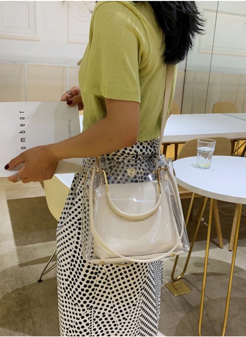 Dual-Use White Transparent Small Bag Jelly Shoulder Bag Elevate Your Style Instantly