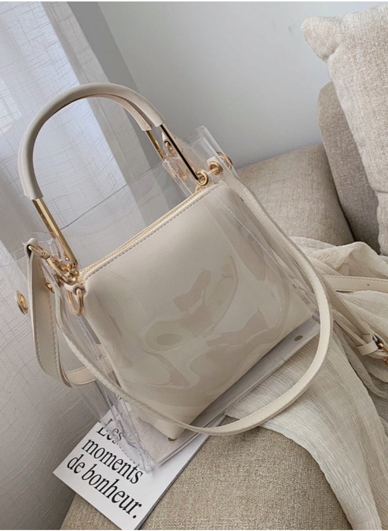 Dual-Use White Transparent Small Bag Jelly Shoulder Bag Elevate Your Style Instantly