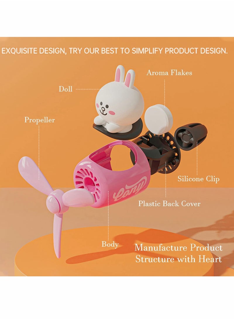 Car Vent Fragrance, Cartoon Pilot Car Air Outlet Fragrance Diffuser with 2 Fragrances