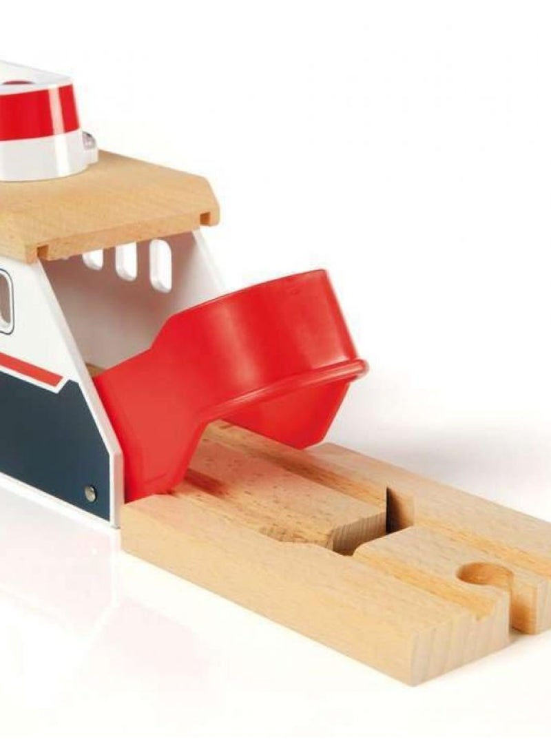 BRIO World 33569 - Ferry Ship - 3 Piece Wooden Toy Train Accessory for Kids Ages 3 and Up