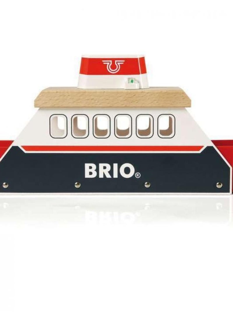 BRIO World 33569 - Ferry Ship - 3 Piece Wooden Toy Train Accessory for Kids Ages 3 and Up