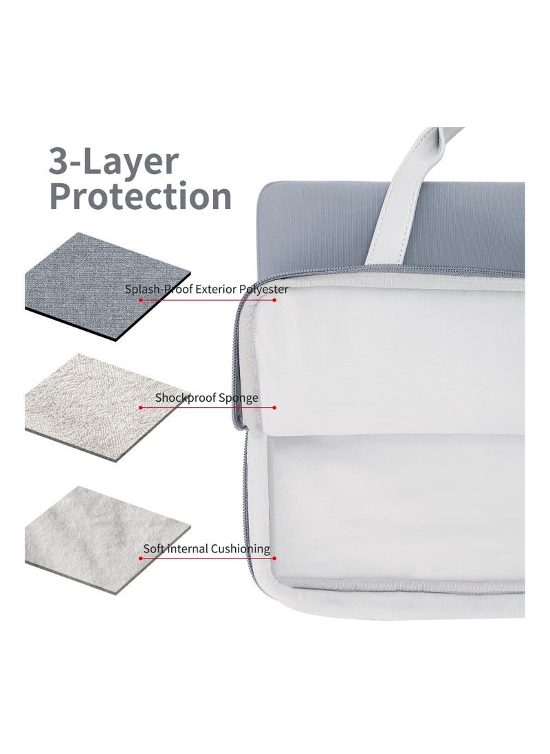 Waterproof and Dirt-Resistant Laptop Sleeve for 13-14 Inch Laptops, Stylish Polyester Case with Zipper and Handle, Ideal for School, Office, Travel, and Business, Compatible with MacBook Pro 2022.