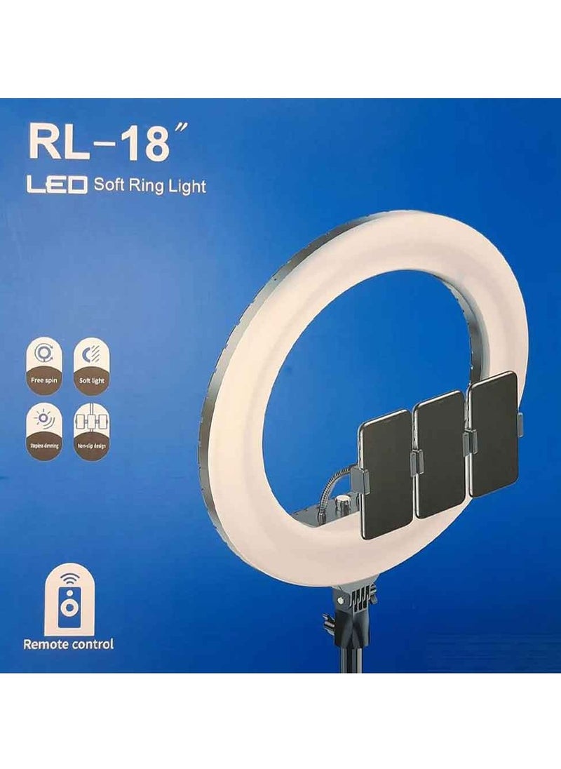 RL18 Inch Ring Light Tripod LED Soft Ring Light with Remote Control