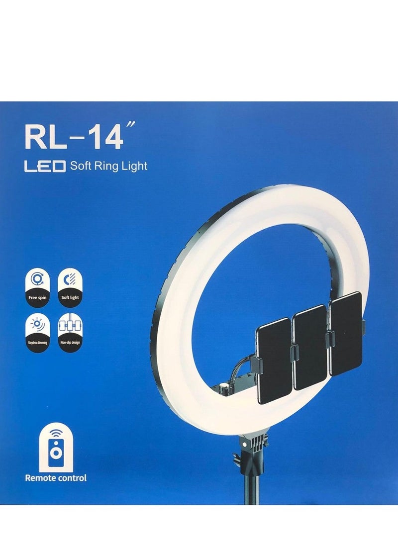 RL14  Ring Light Tripod LED Soft Ring Light with Remote Control