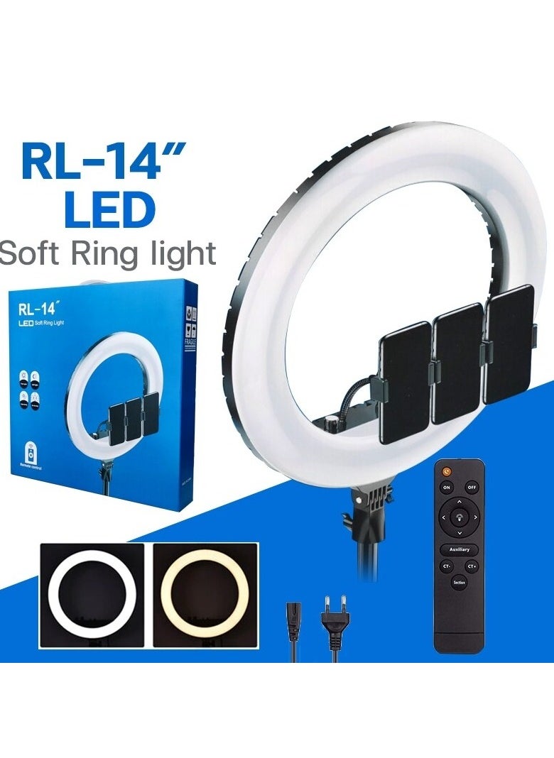 RL14  Ring Light Tripod LED Soft Ring Light with Remote Control