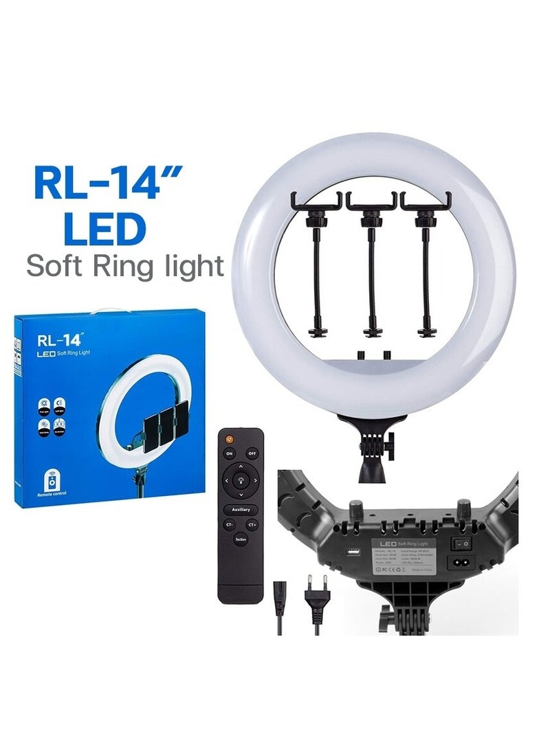 RL14  Ring Light Tripod LED Soft Ring Light with Remote Control