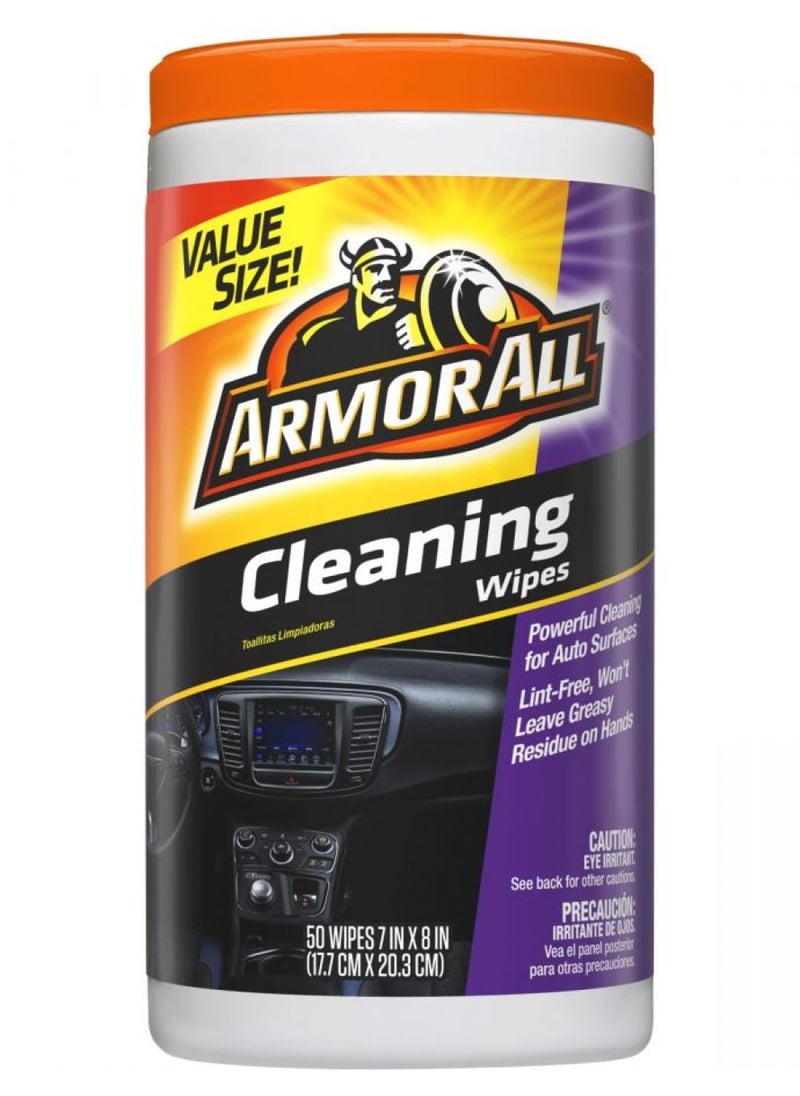 Car Cleaning Wipes by Armor All, Wipes for Car Interior and Car Exterior, 50 Wipes Each