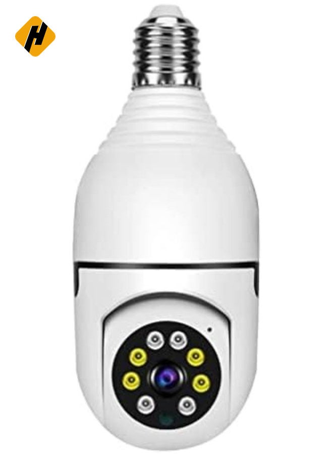 1080P Wireless Tovnet Wifi Pan/Tilt Light Bulb Security Camera, 360 Degrees 3.0MP Cam Home Surveillance CCTV Panoramic IP Camera, with Night Vision