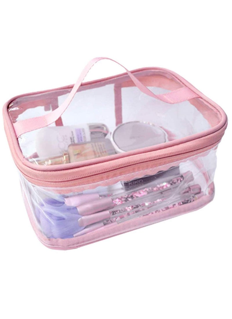 Comestic Travel Bag Portable Bathroom Makeup Wash Bag for Girls Women Lady Men Boy Fashion Storage Electronics Accessories Organizer Large Capacity Pouch, Clear