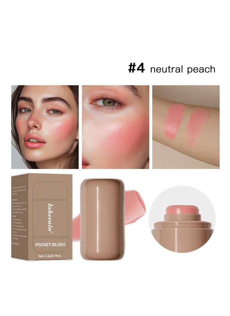 Peptide Lip Tint Long Lasting Gloss + A Creamy Blush For Buildable Color with Baby-Soft Cheeks（2 Pack）