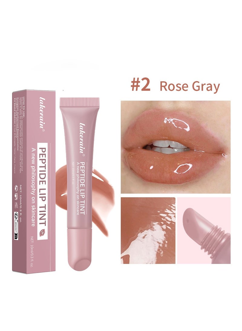 Peptide Lip Tint Long Lasting Gloss + A Creamy Blush For Buildable Color with Baby-Soft Cheeks（2 Pack）