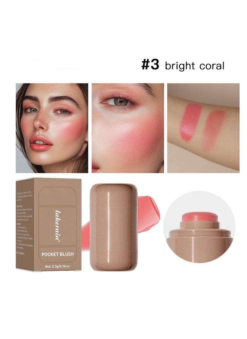 Peptide Lip Tint Long Lasting Gloss + A Creamy Blush For Buildable Color with Baby-Soft Cheeks（2 Pack）