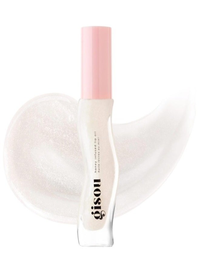 GISOU Honey Infused Lip Oil - Coconut Frost 8ml | Nourishing & Hydrating