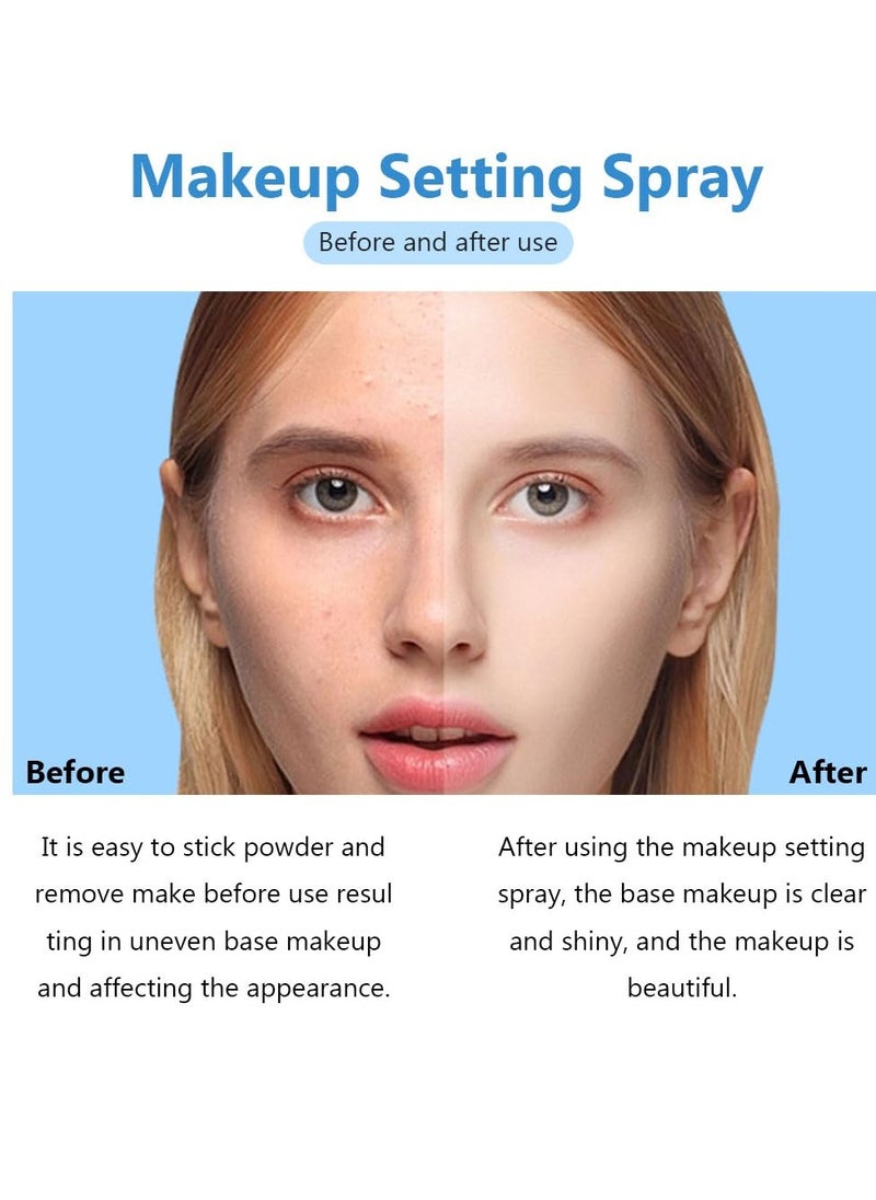 Face Setting Spray Set, 2 Pcs Glow Finish Hydrating Illuminating Setting Mist, Lightweight Long Lasting Refreshes Make Up Spray, Oil Control Setting Spray