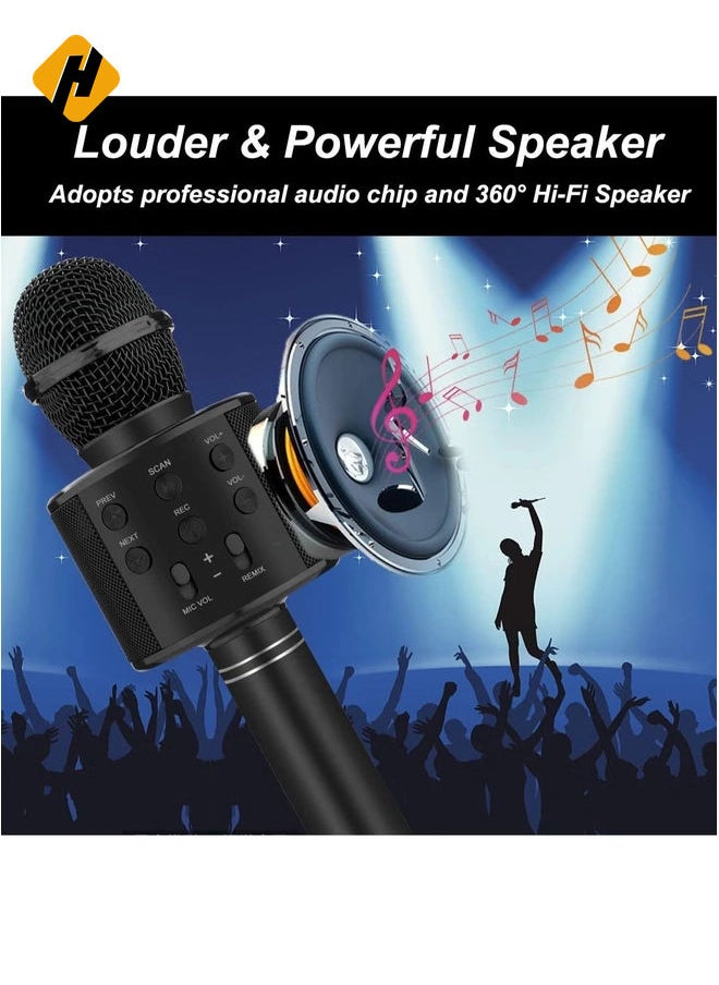 Bluetooth Karaoke Microphone Wireless,Portable Singing Microphone for Kids Adults,Karaoke Machine for Kids Toys,Birthday Gifts Ideas