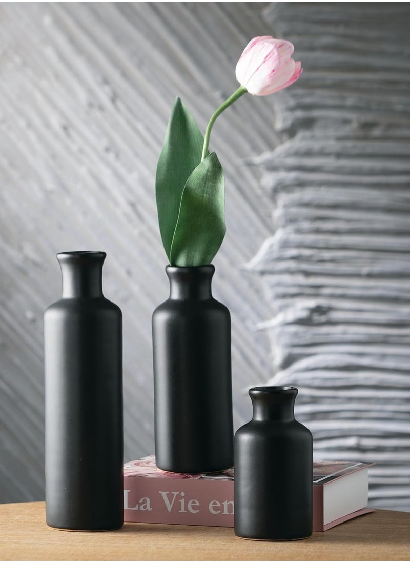 Ceramic vase set, modern home decor, decorative vase, suitable for kitchen, bedroom, office, living room, bathroom, as well as shelf decoration, table decoration, small vase