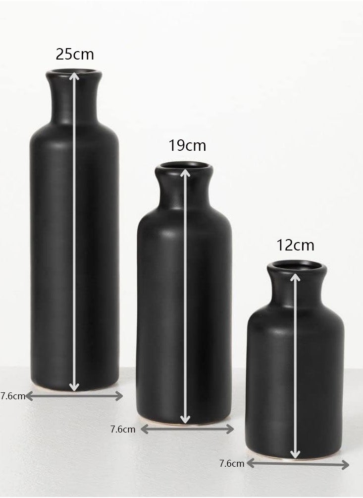 Ceramic vase set, modern home decor, decorative vase, suitable for kitchen, bedroom, office, living room, bathroom, as well as shelf decoration, table decoration, small vase