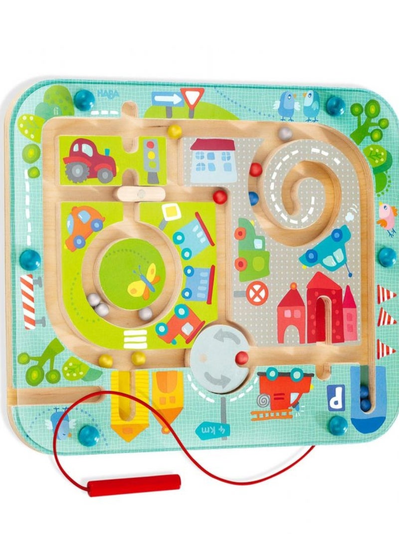 HABA Town Maze Magnetic Puzzle Game - Learning & Education Toys for Preschoolers