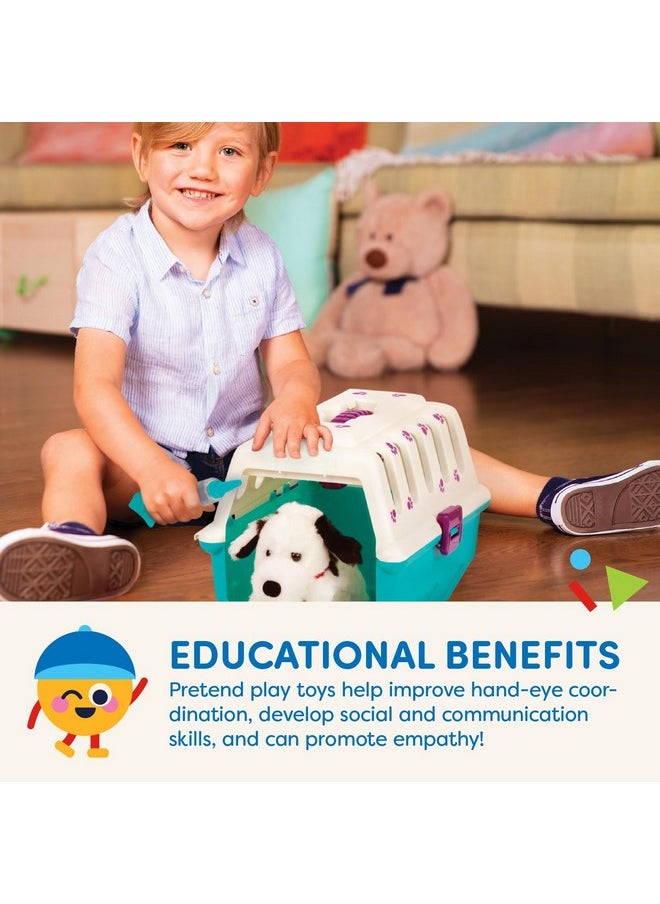 - Pretend Play Vet Toys - Dog Care Playset - Plush Pup & Carrier - Toddler Veterinarian Set - Dalmatian Vet Kit - 2 Years+ (15 Pcs)
