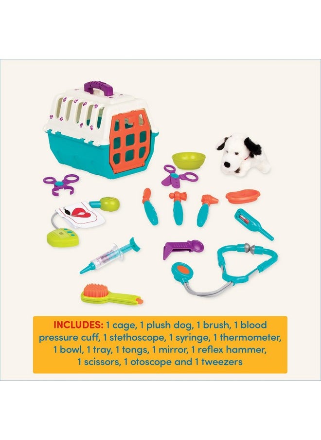 - Pretend Play Vet Toys - Dog Care Playset - Plush Pup & Carrier - Toddler Veterinarian Set - Dalmatian Vet Kit - 2 Years+ (15 Pcs)