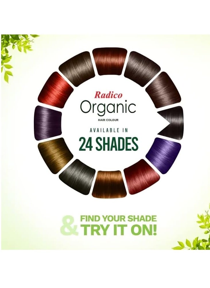 Radico Colour Me Organic 100% Organic Hair Color, 100g, Light Brown