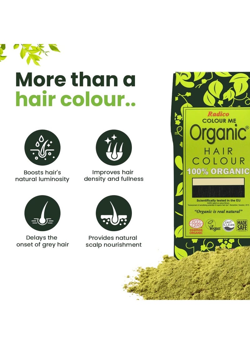 Radico Colour Me Organic 100% Organic Hair Color, 100g, Light Brown