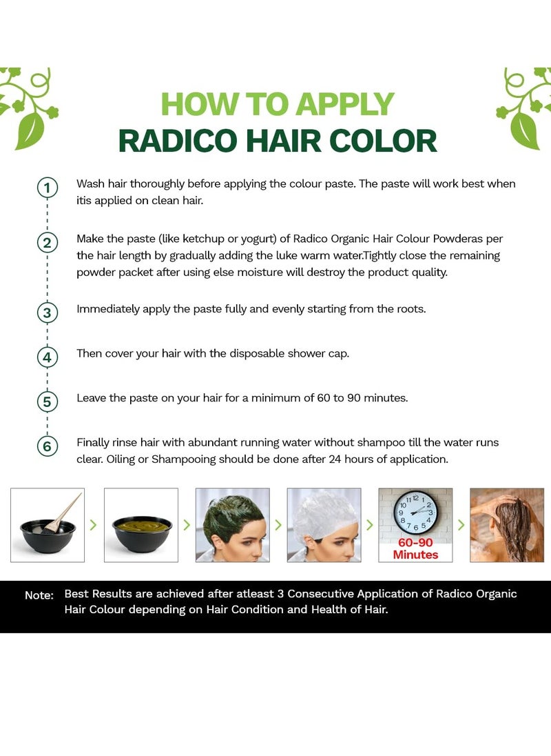 Radico Colour Me Organic 100% Organic Hair Color, 100g, Light Brown