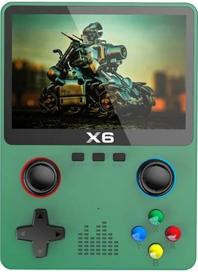 2023 New X6 3.5Inch IPS Screen Handheld Game Player Dual Joystick 11 Simulators GBA Video Game Console for Kids Gifts