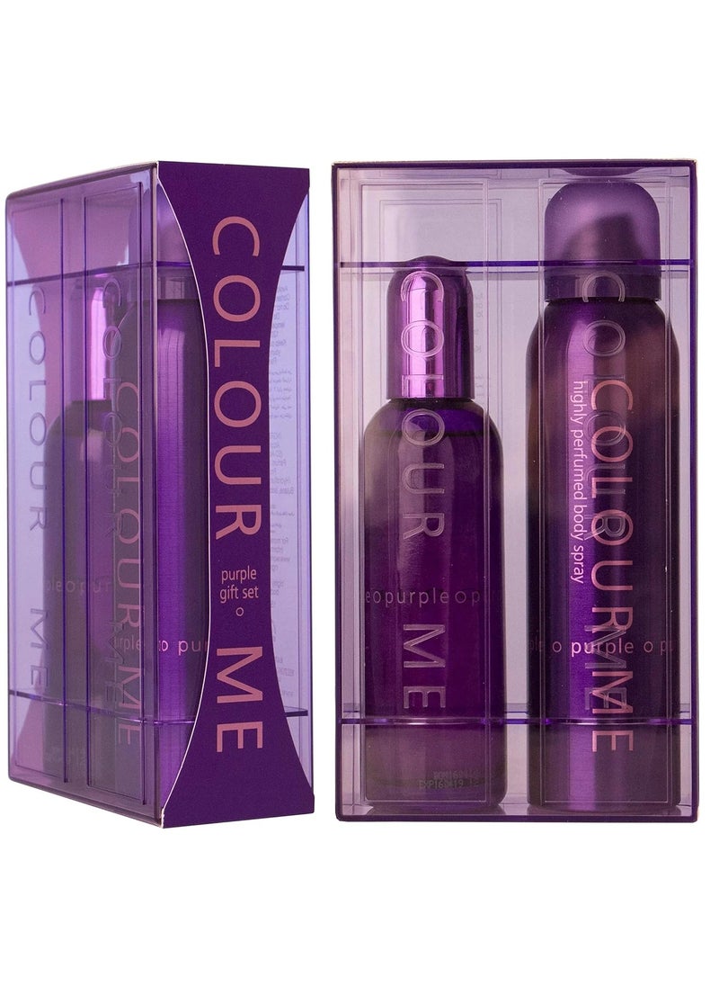 Pack of two Colour me purple fragrance and Body Spray 250ml