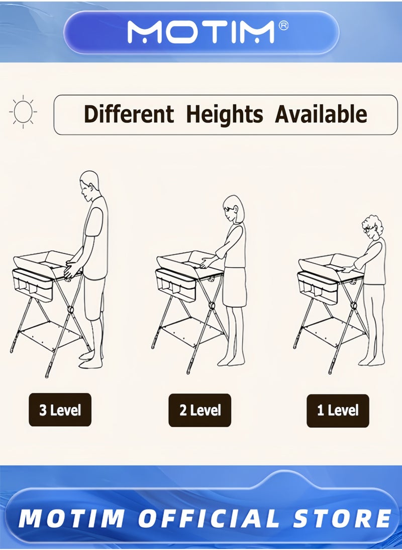 Folding Changing Table with Storage Compartment Baby Changing Table Storage Compartment Portable Shelf and Storage Basket