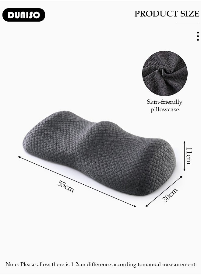 Memory Foam Knee Pillow,Knee Pillow Leg Elevation Wedge Pillow,Leg Pillows for Sleeping,Elevation Pillow for Relieve Sciatica, Back, Knee, Joint and Pregnancy Pain