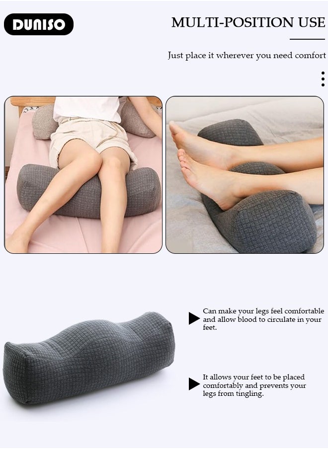 Leg Pillow, Leg Elevation Wedge Pillow with Washable Cover, Leg and Knee Support Pillow filled with PP Cotton Relieve Sciatica, Back, Knee, Joint and Pregnancy Pain