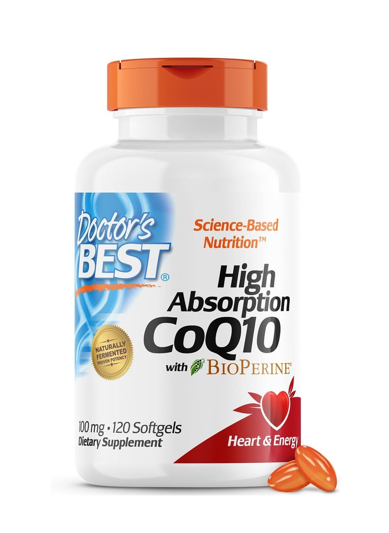 High Absorption Coq10 With Bioperine Naturally Fermented Heart Health 100 Mg, 120 Count