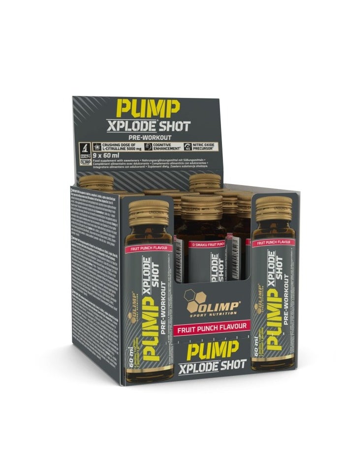 Olimp Pump Xplode Shot 9 x 60Ml Fruit Punch