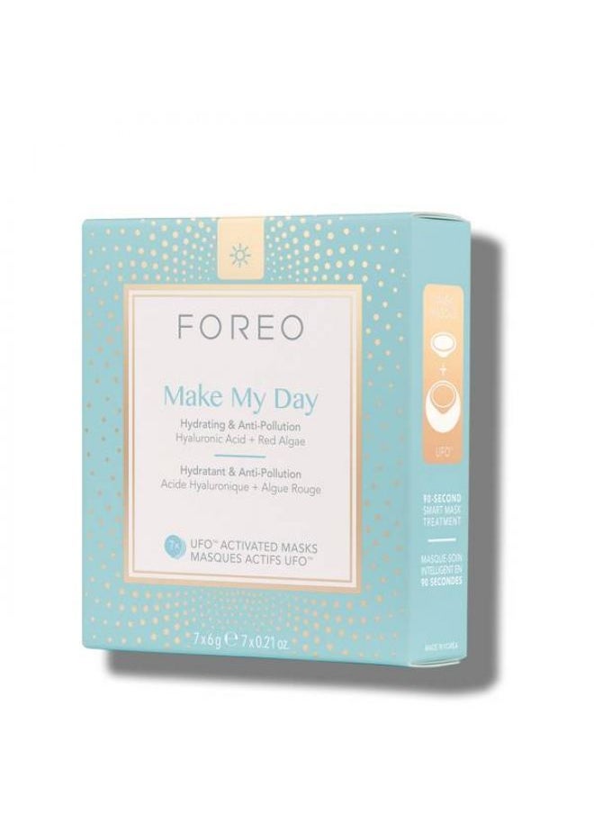 FOREO Make My Day UFO/UFO Mini Anti-Pollution and so Hydrating Face Mask (7 Pack)
