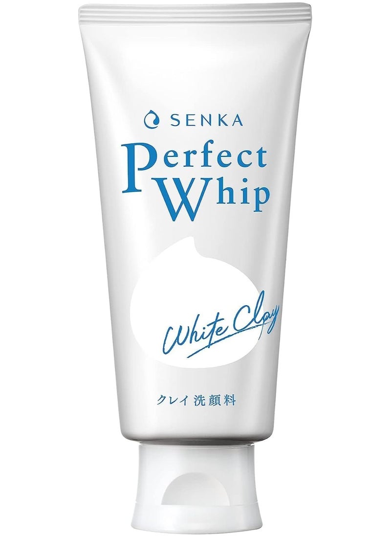 Senka Perfect Whip White Clay n Facial Ｗash 120 g,Pack of 2