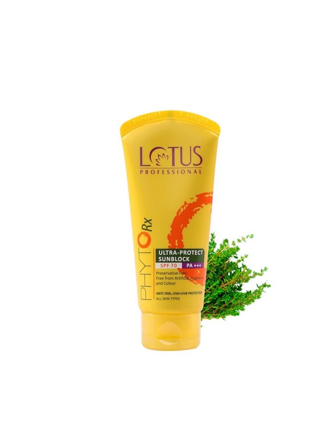 Professional Phytorx Ultraprotect Sunblock | Spf70 | Pa+++ | Uv Protection | Oil Free| Preservative Free | 50G