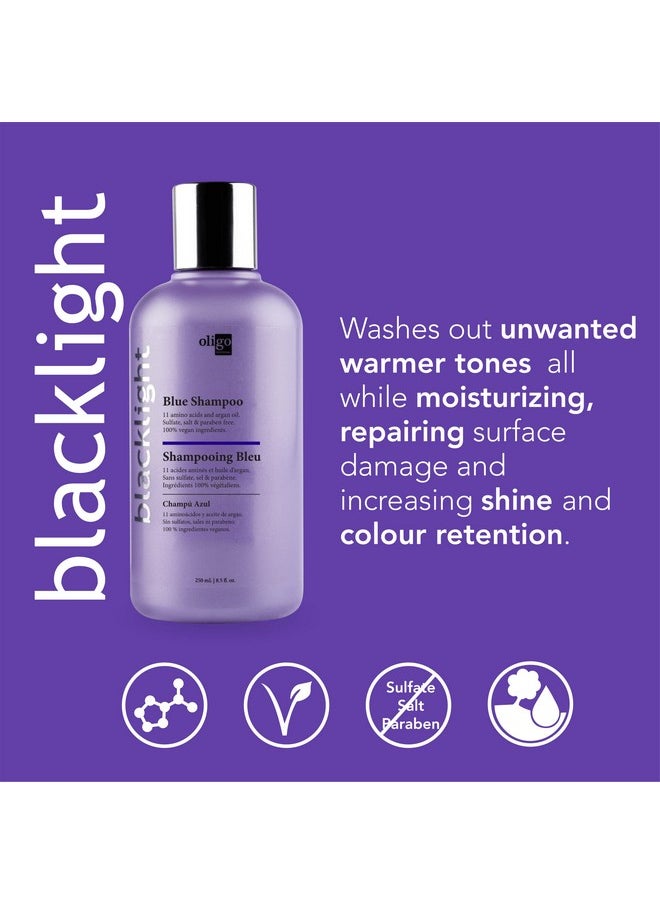 - Blacklight Blue Shampoo - Sulfate-Free Blue Shampoo For Blonde And Color Hair - Revive Treated Hair - Refreshes Faded Highlights - 11 Amino Acids And Moisturizing Formula - 8.5Oz
