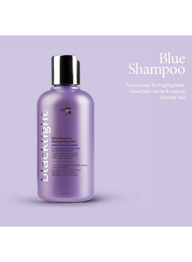 - Blacklight Blue Shampoo - Sulfate-Free Blue Shampoo For Blonde And Color Hair - Revive Treated Hair - Refreshes Faded Highlights - 11 Amino Acids And Moisturizing Formula - 8.5Oz