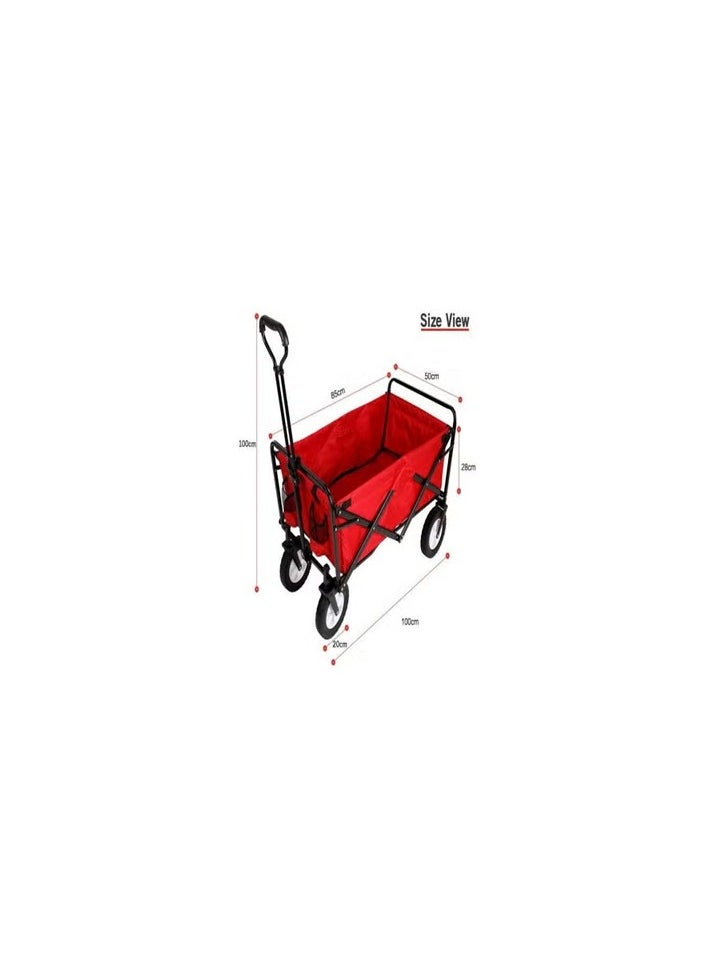 Folding Shopping Cart Trolley Red/Black