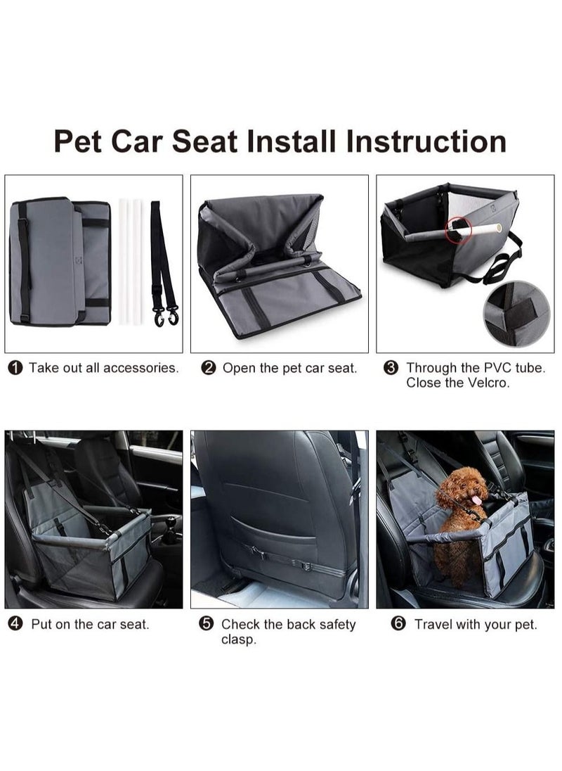 Dog Car Seat Pet Booster Seat Pet Travel Safety Car Seat Breathable Folding Washable Travel Bags for Dogs or Other Small Pet