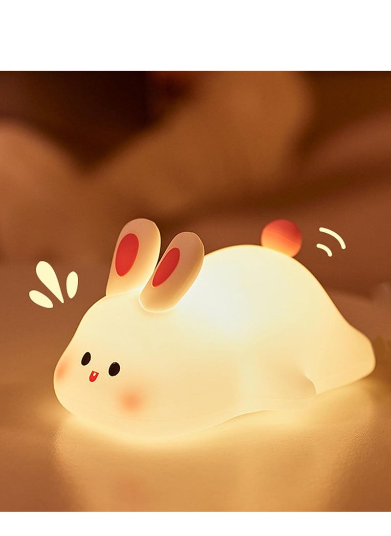 Big Face Rabbit Light  Cute Night Light  Rabbit Night Light for Kids Gift for Girls Boys Nursery Children Bedside Lamp Gifts Yellow