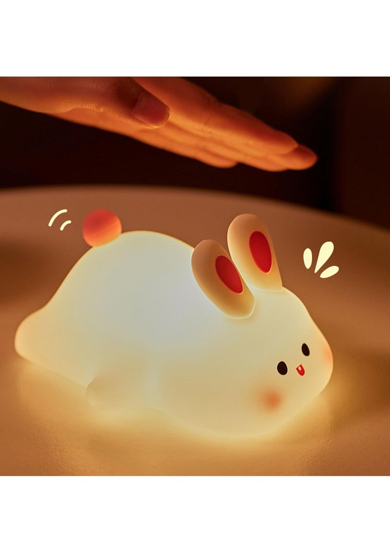 Big Face Rabbit Light  Cute Night Light  Rabbit Night Light for Kids Gift for Girls Boys Nursery Children Bedside Lamp Gifts Yellow