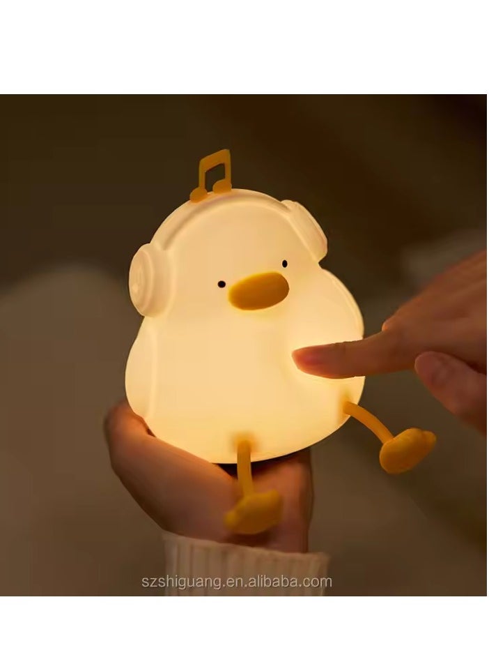 Duck lamp Rechargeable touch Light Silicone night Light Bedroom Cute Kids Night Light For Bedside