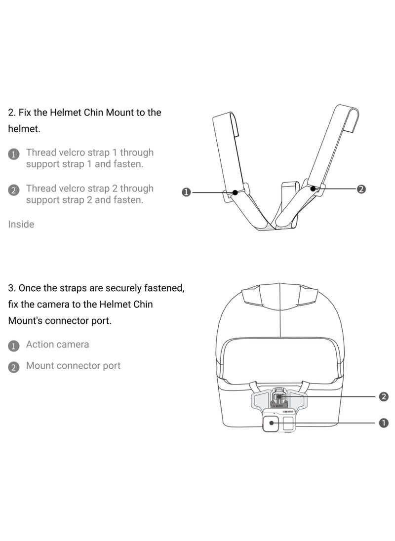 Motorcycle Full Face Helmet Chin Mount for Action Camera First Person POV Vlogging