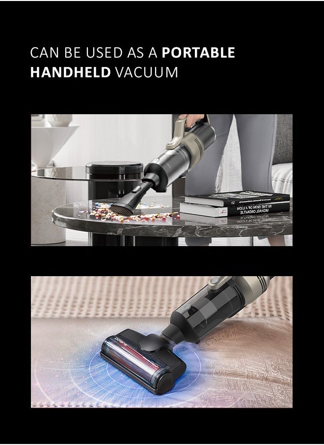 Cordless upright wet & Dry vacuum cleaner , 400W, 135 aW, up to 60 minutes of runtime without recharging,  Floor pre-wetting function Walk by Itself Technology